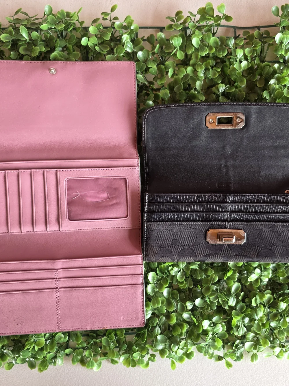 Coach Signature Jacquard Wallet Bundle - Set of 2 (Y2K Vintage)
